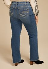 Plus Size Silver Jeans Co.&reg; Elyse Vintage Thick Stitch Mid Rise Bootcut Jean, C3337, small