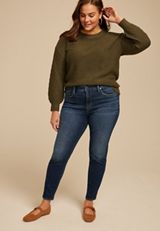 Plus Size Silver Jeans Co.&reg; Suki Curvy Mid Rise Skinny Jean, C258, small
