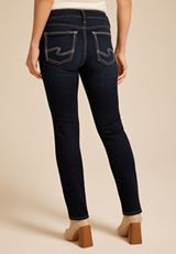 Silver Jeans Co.&reg; Dark Suki Curvy Mid Rise Luxe Stretch Straight Jean, C258, small