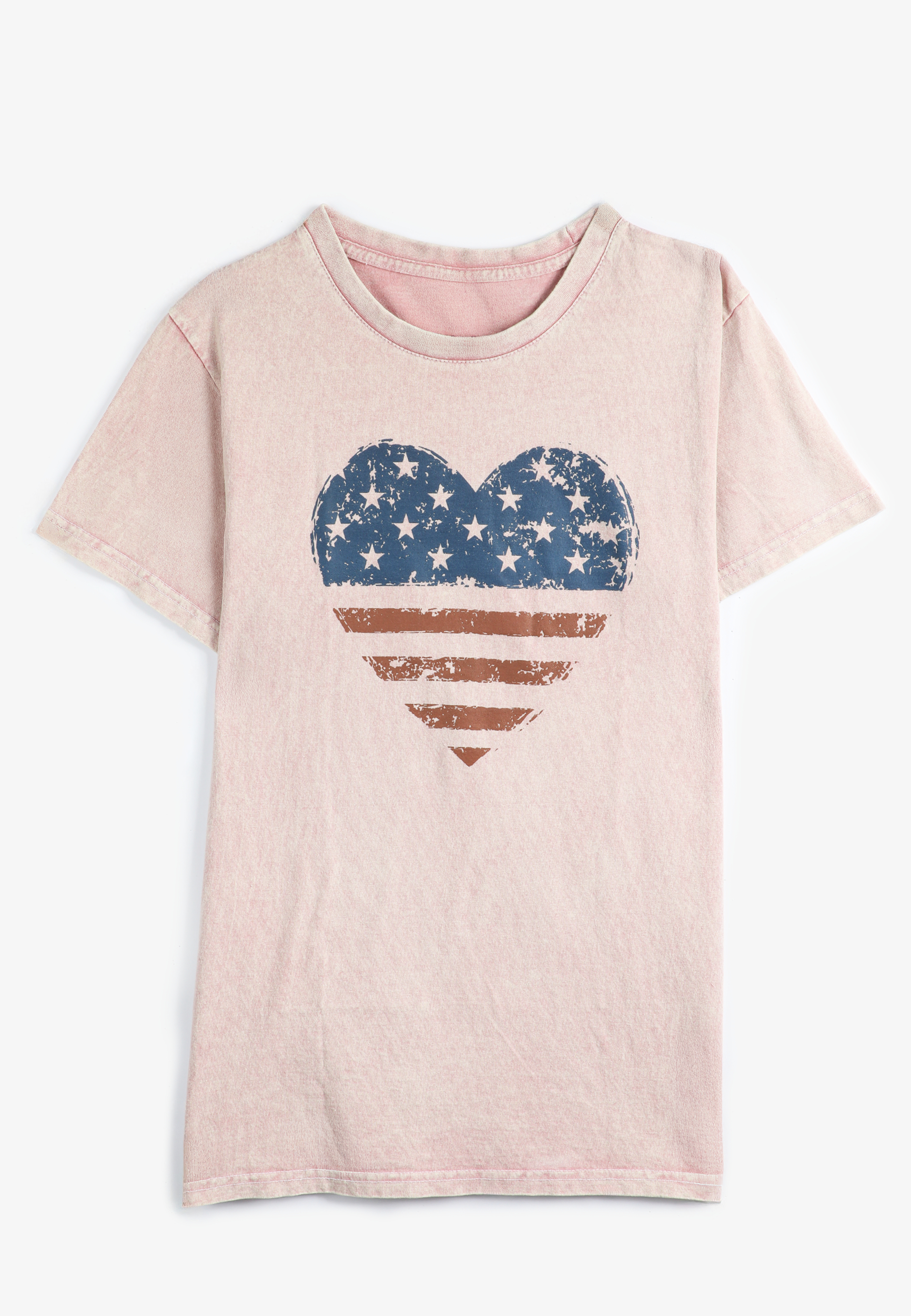 Plus Size Americana Heart Relaxed Fit Graphic Tee, C3343, large