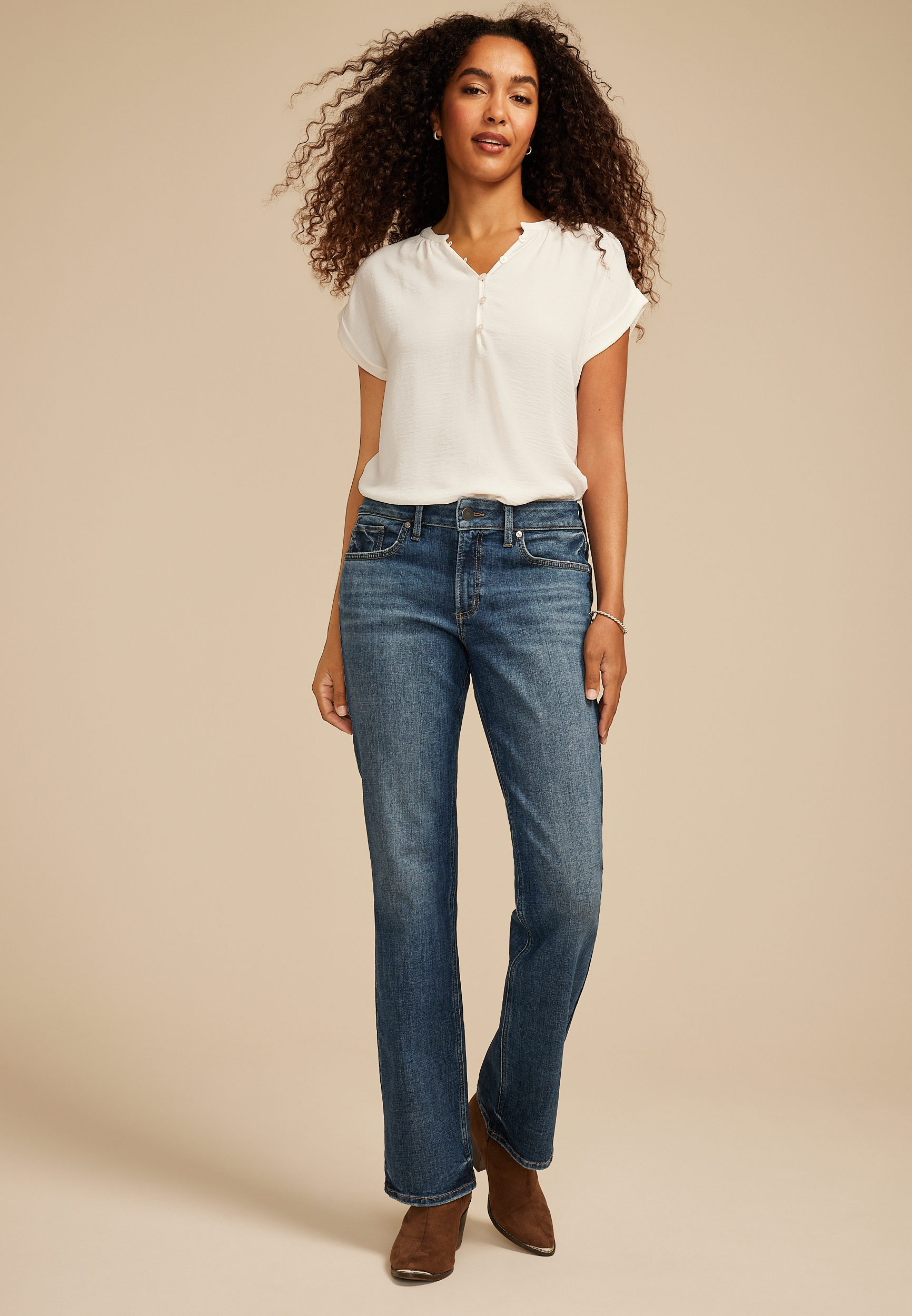 Silver Jeans Co.&reg; Suki Curvy Mid Rise Slim Boot Jean, C3337, large