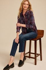 Pucker Plaid Button Down Shirt, C9765, small