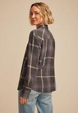 Pucker Plaid Button Down Shirt, C1755, small