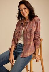 Shorty Utility Plaid Button Down Shirt, , small