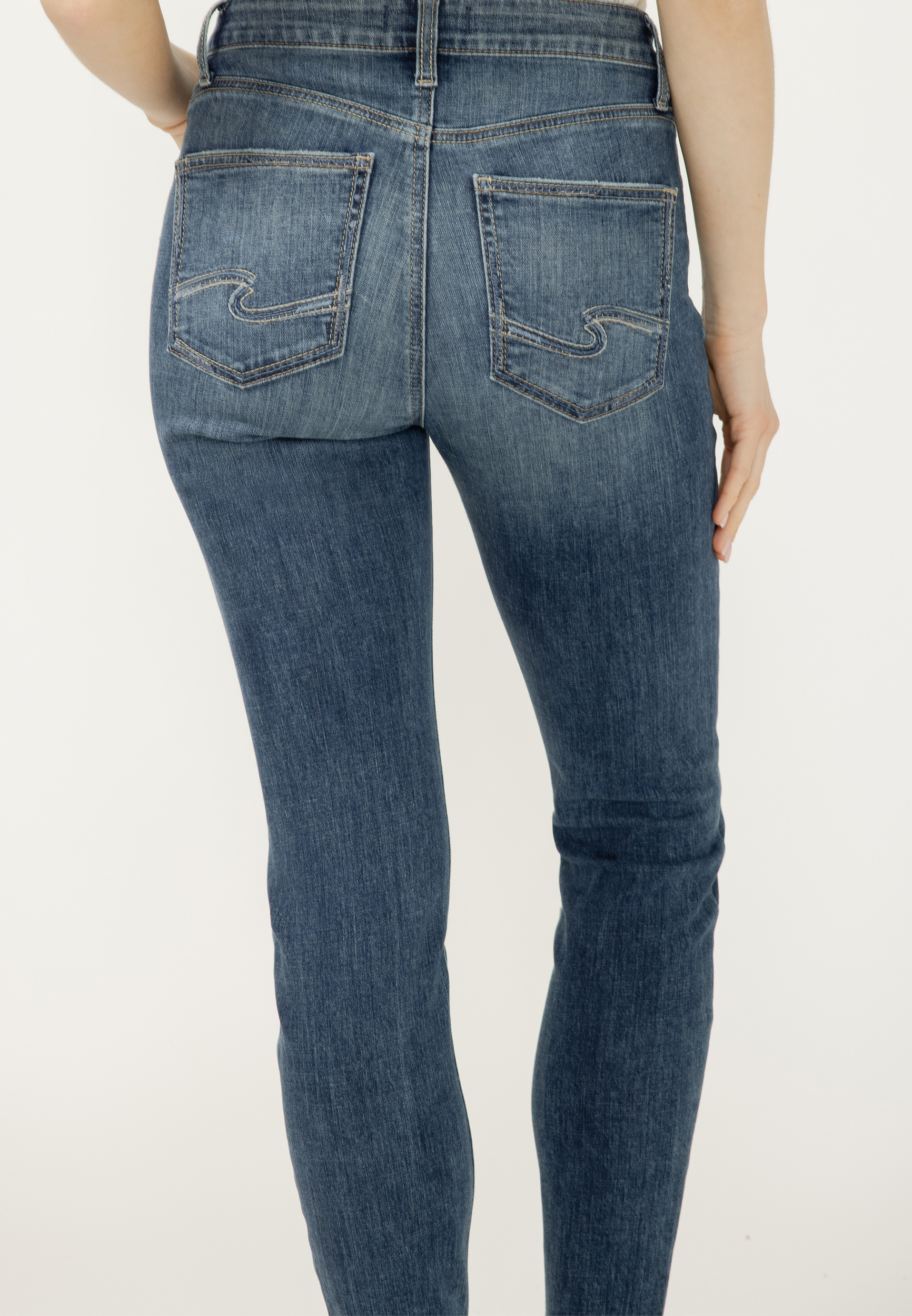 Silver Jeans Avery Curvy High Rise Luxe Stretch Skinny Jean