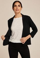 Versa Open Front Cropped Blazer, , small