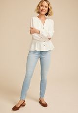 edgely&trade; High Rise Seamed Waist Super Skinny Jean, C2806, small