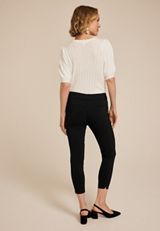 Bengaline Mid Rise Cropped Skinny Pant, , small