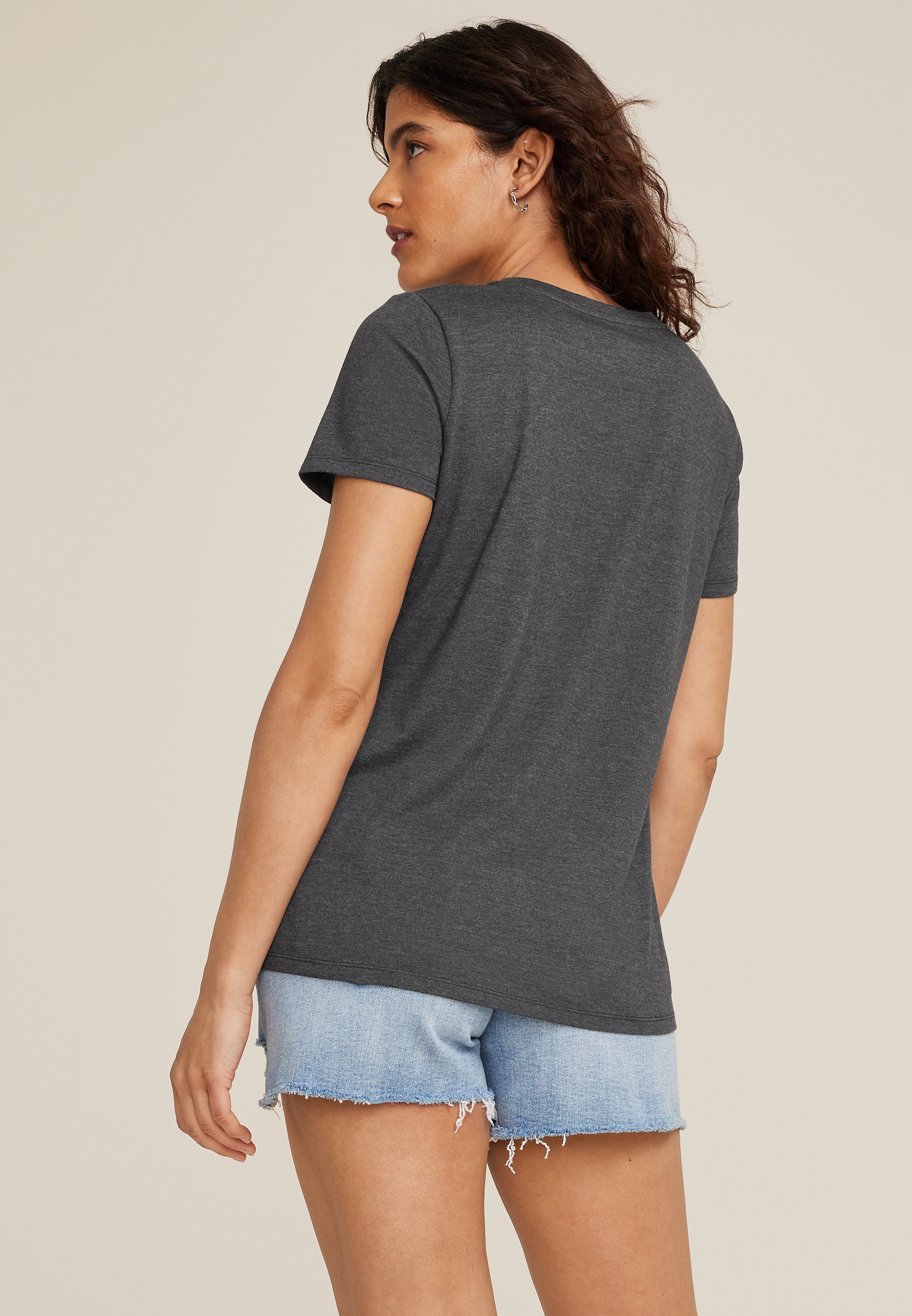 Floral ACDC Classic Fit Graphic Tee, CHARCOAL, large