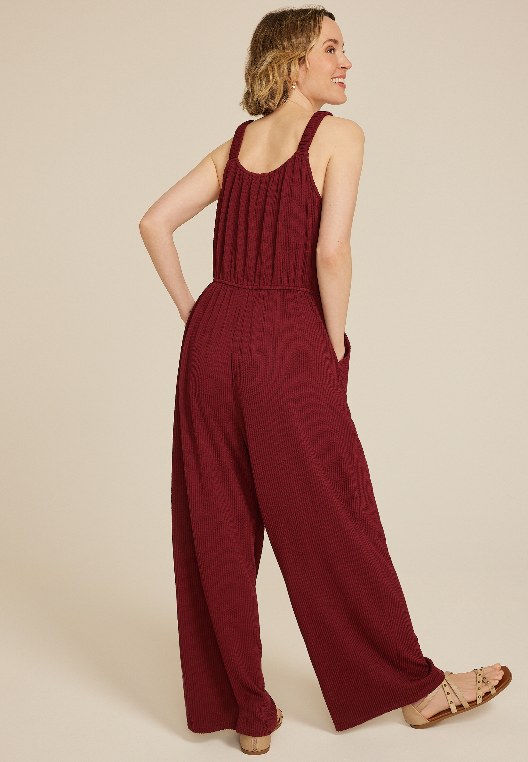 Bare Wavy Ribbed Jumpsuit, C5325, large