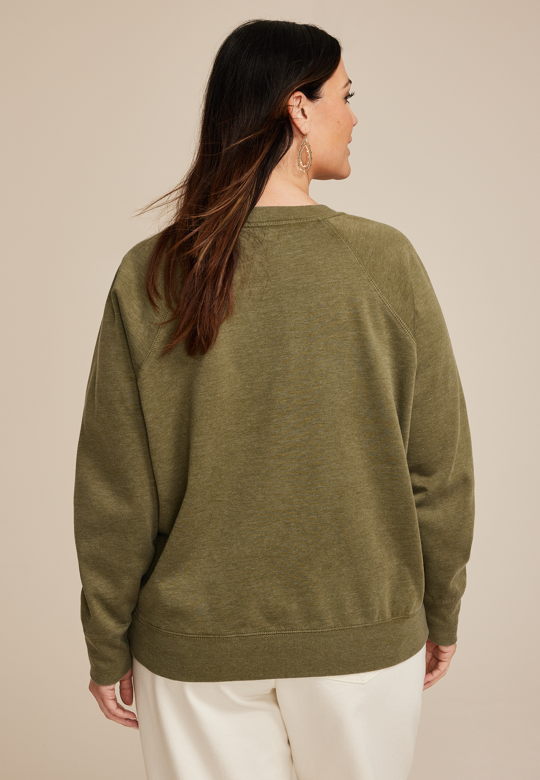 Plus Size Retro Floral Relaxed Fit Sweatshirt, C7449, large