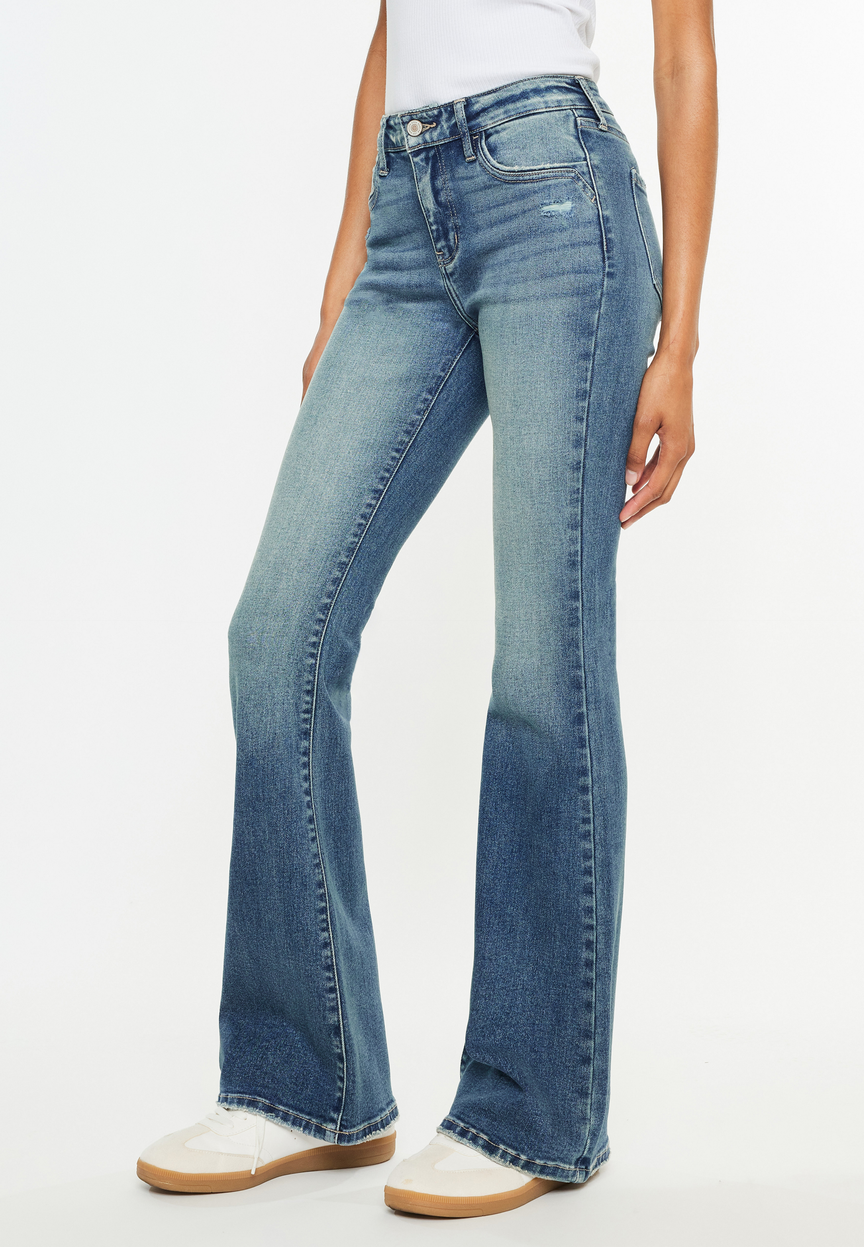 KanCan&trade; Mid Rise Western Pocket Flare Jean, C3337, large