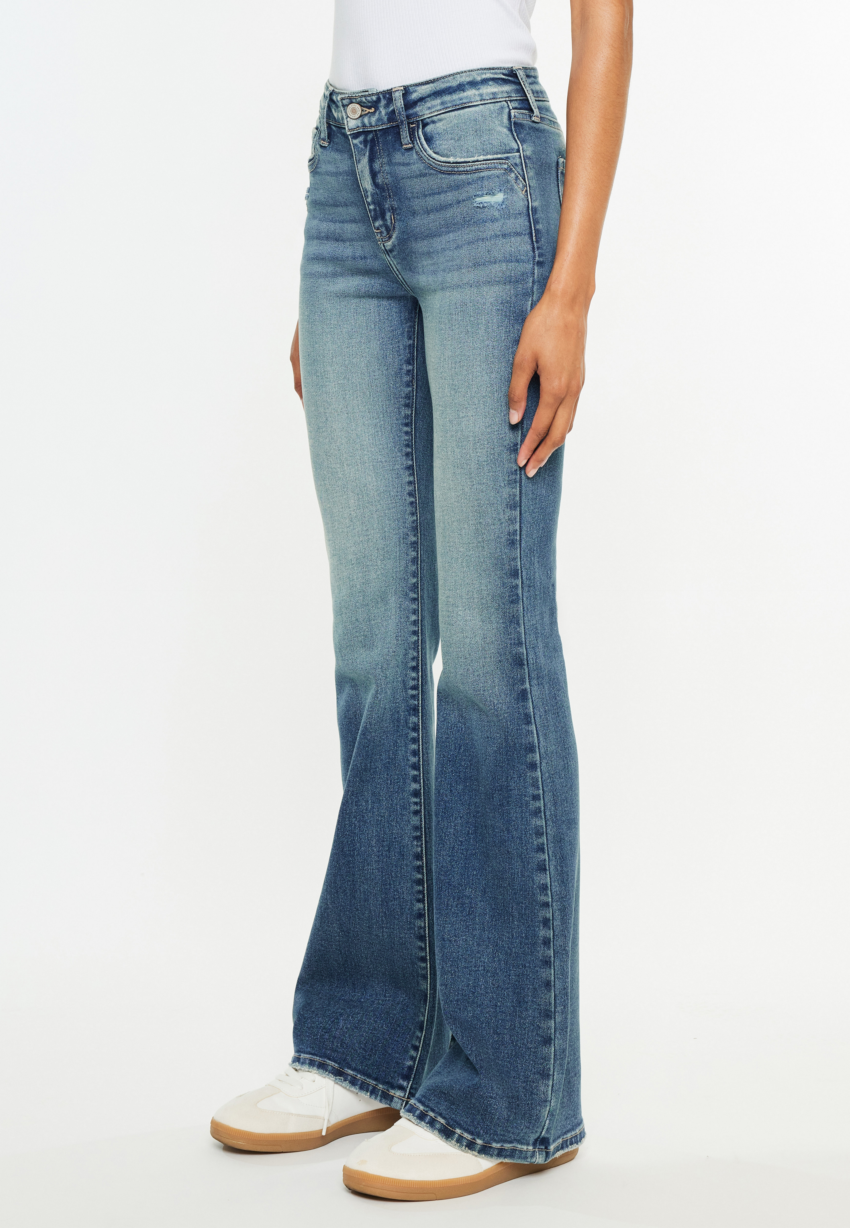 KanCan&trade; Mid Rise Western Pocket Flare Jean, C3337, large