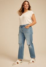 Plus Size KanCan&trade; High Rise Open Ripped Straight Jean, C3337, small