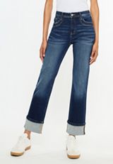 KanCan&trade; High Rise Seamed Pocket Cuffed Hem Straight Jean, C258, small