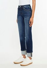 KanCan&trade; High Rise Seamed Pocket Cuffed Hem Straight Jean, C258, small