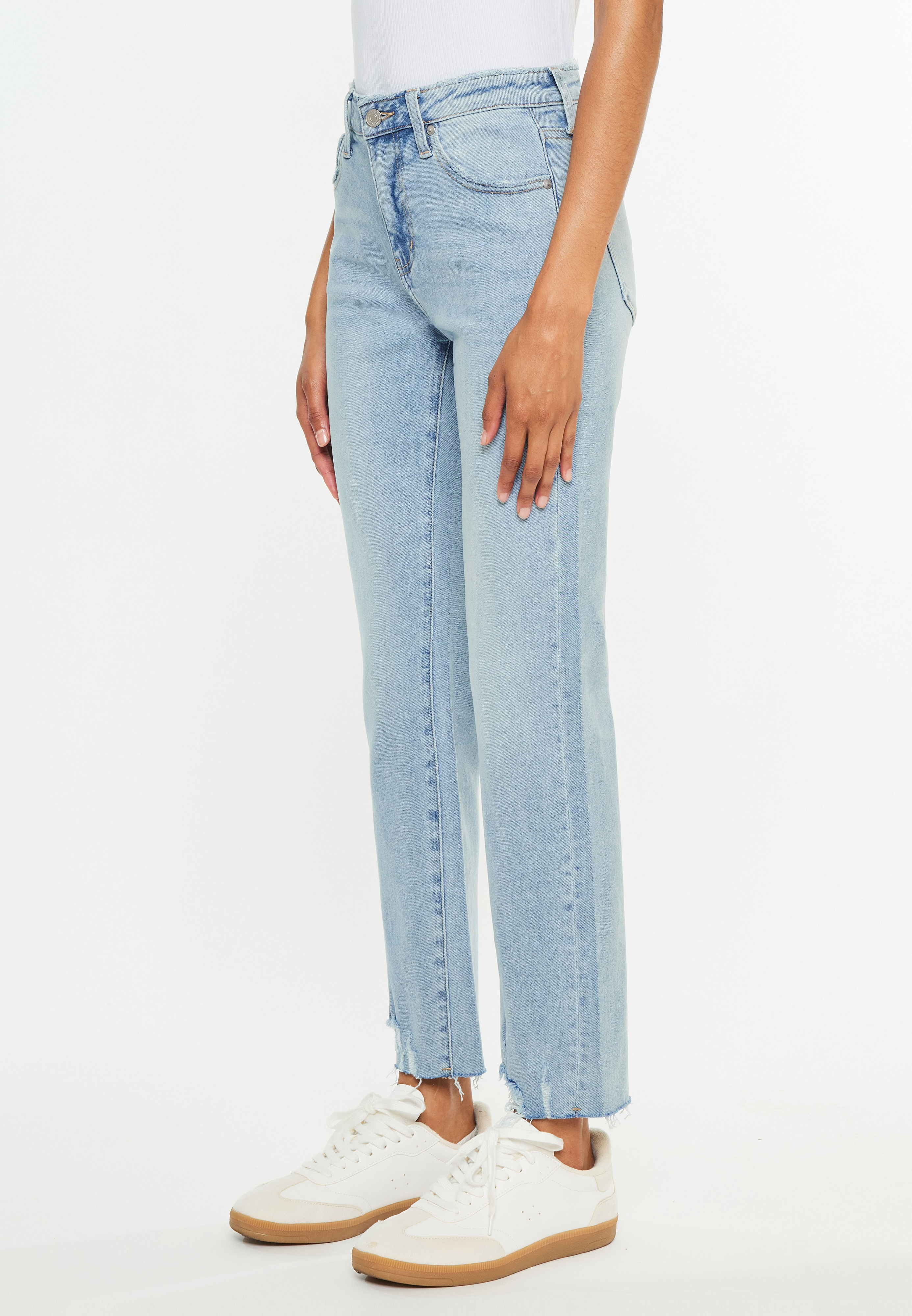 KanCan&trade; High Rise Ripped Hem Straight Jean, C2806, large