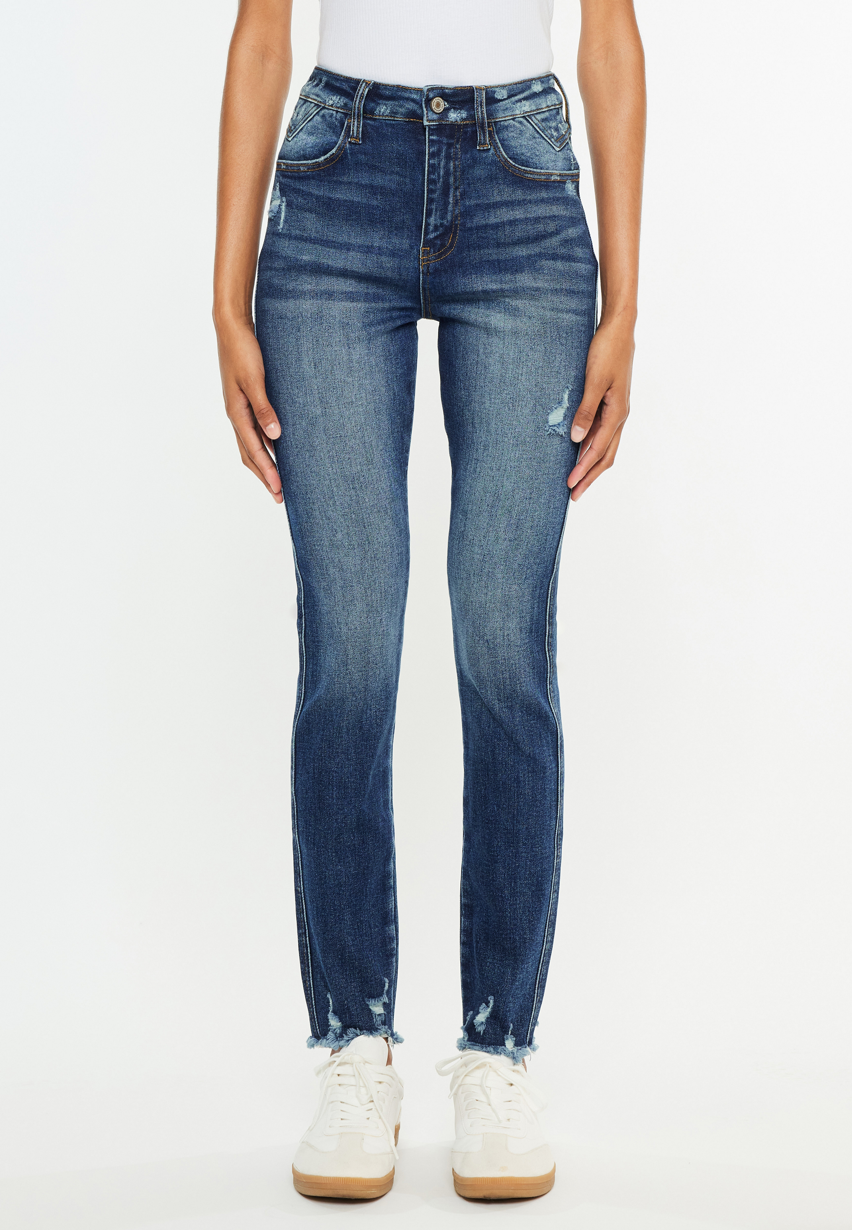 KanCan&trade; Curvy High Rise Frayed Hem Skinny Jean, C258, large