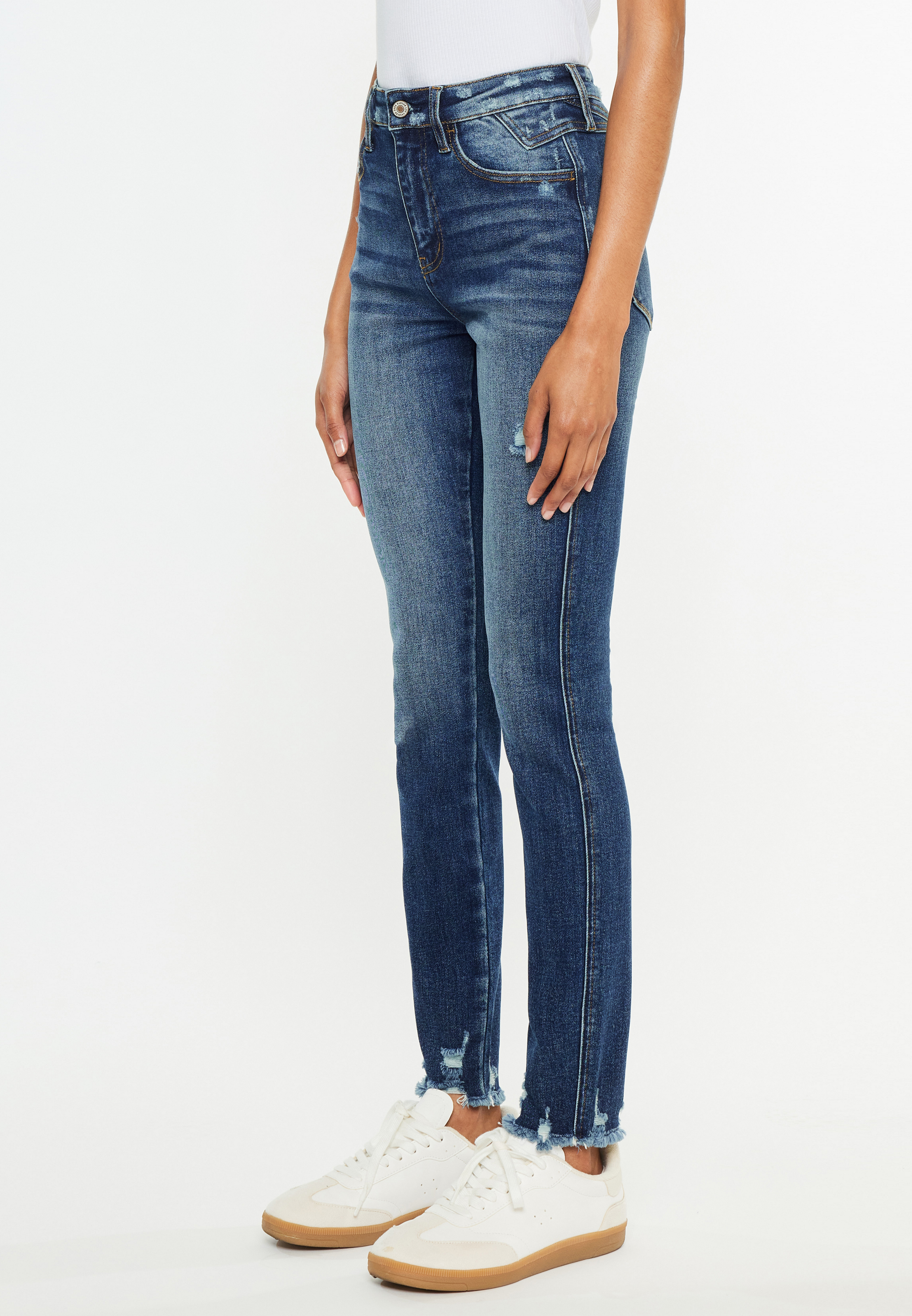 KanCan™ Curvy High Rise Frayed Hem Skinny Jean | maurices