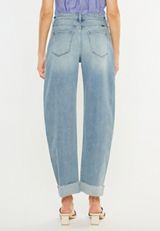 KanCan&trade; High Rise Raw Cuff Barrel Jean, C2806, small