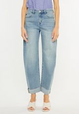 KanCan&trade; High Rise Raw Cuff Barrel Jean, C2806, small