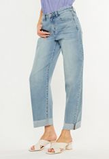 KanCan&trade; High Rise Raw Cuff Barrel Jean, C2806, small