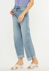 KanCan&trade; High Rise Raw Cuff Barrel Jean, C2806, small