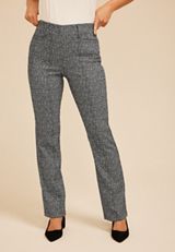 Bengaline Tweed Mid Rise Bootcut Pant, BLACK COMBO, small