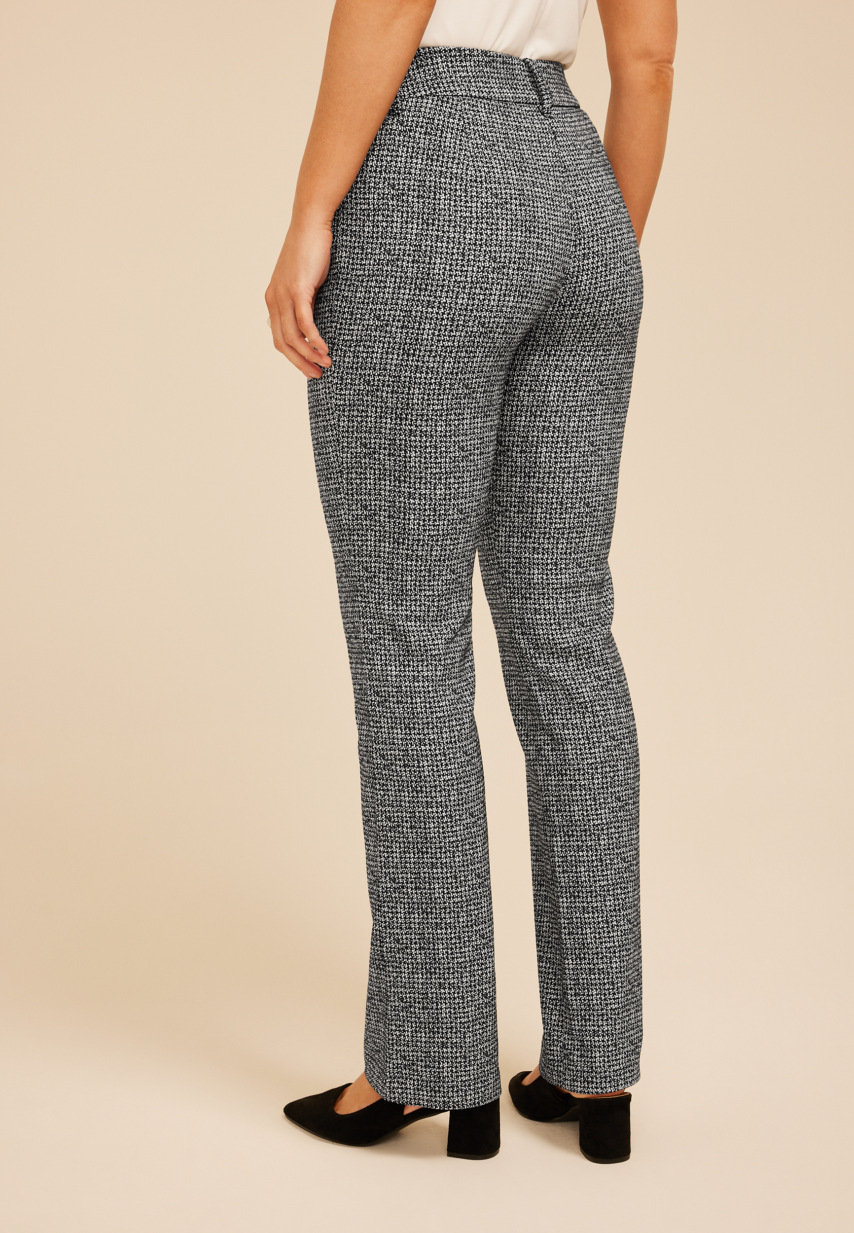 Bengaline Tweed Mid Rise Bootcut Pant