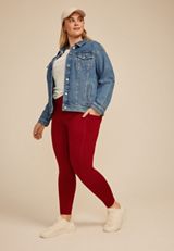 Plus Super High Rise Pocket Luxe Legging, REBEL RED, small