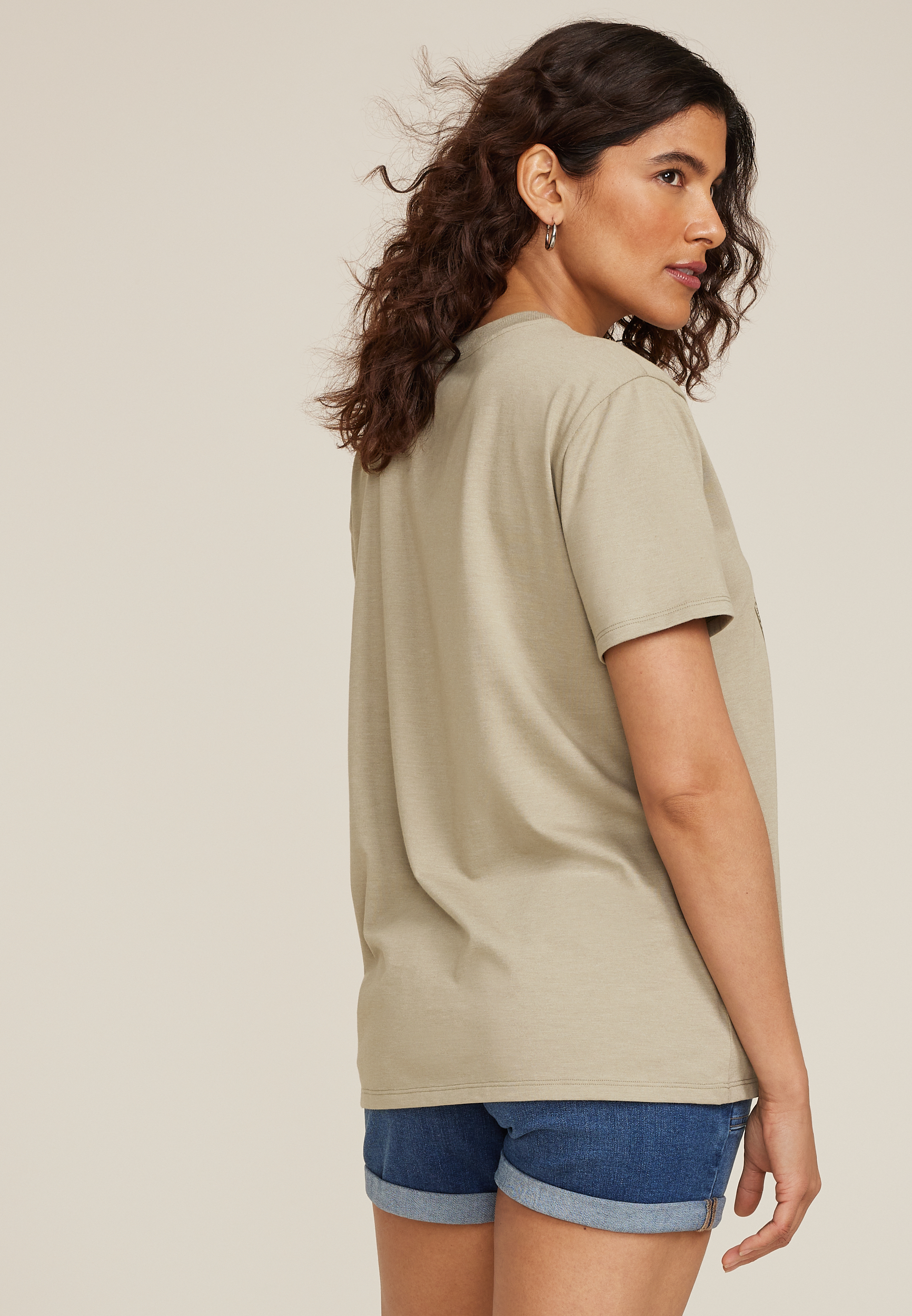 Smokey Bear Oversized Fit Graphic Tee, OLIVE, large