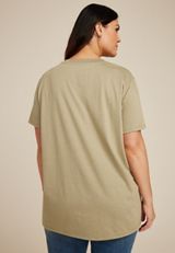 Plus Size Smokey Bear Oversized Fit Graphic Tee, OLIVE, small