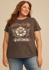 Plus Size Tom Petty Classic Fit Graphic Tee, BROWN, small