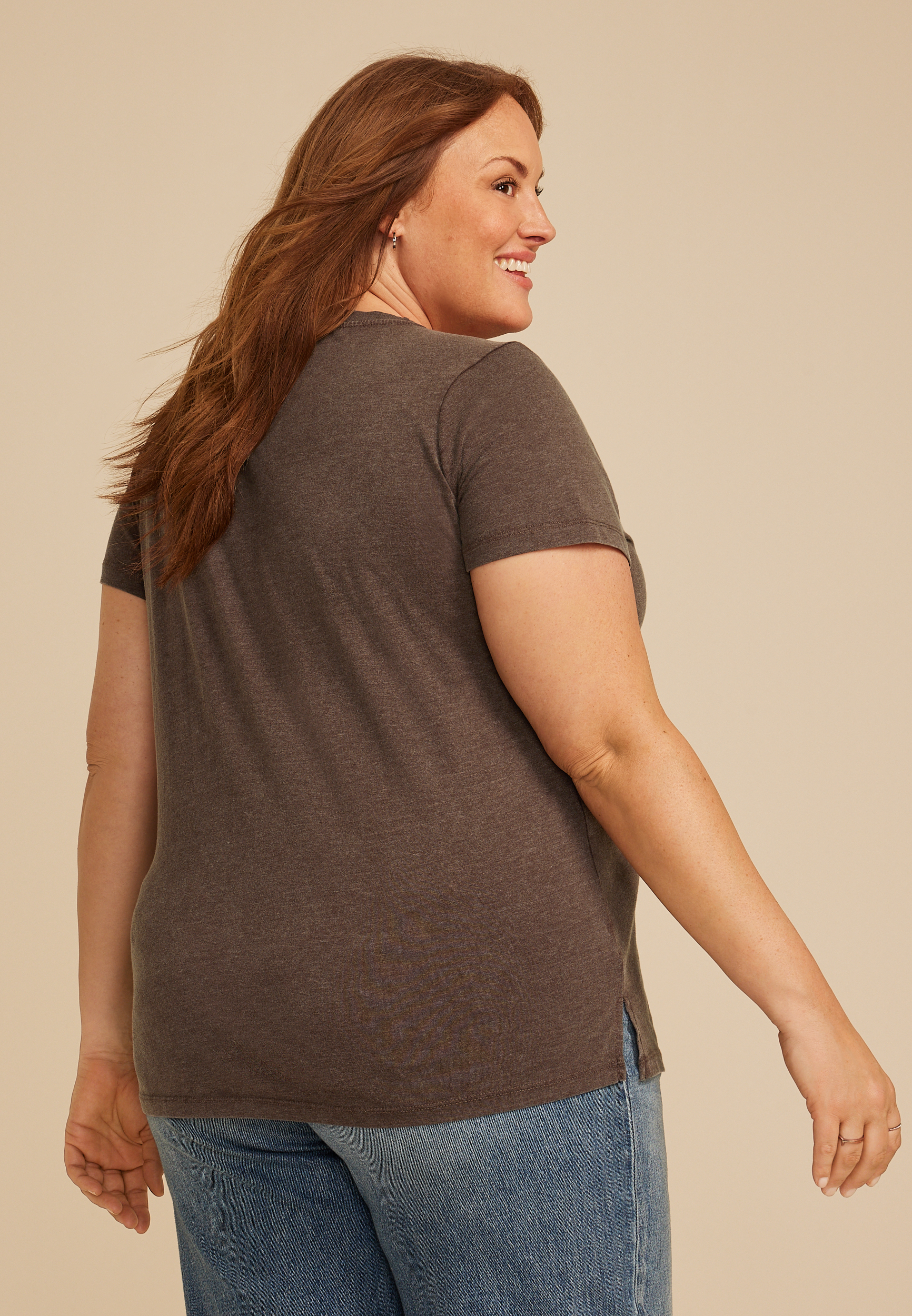 Plus Size Tom Petty Classic Fit Graphic Tee, BROWN, large