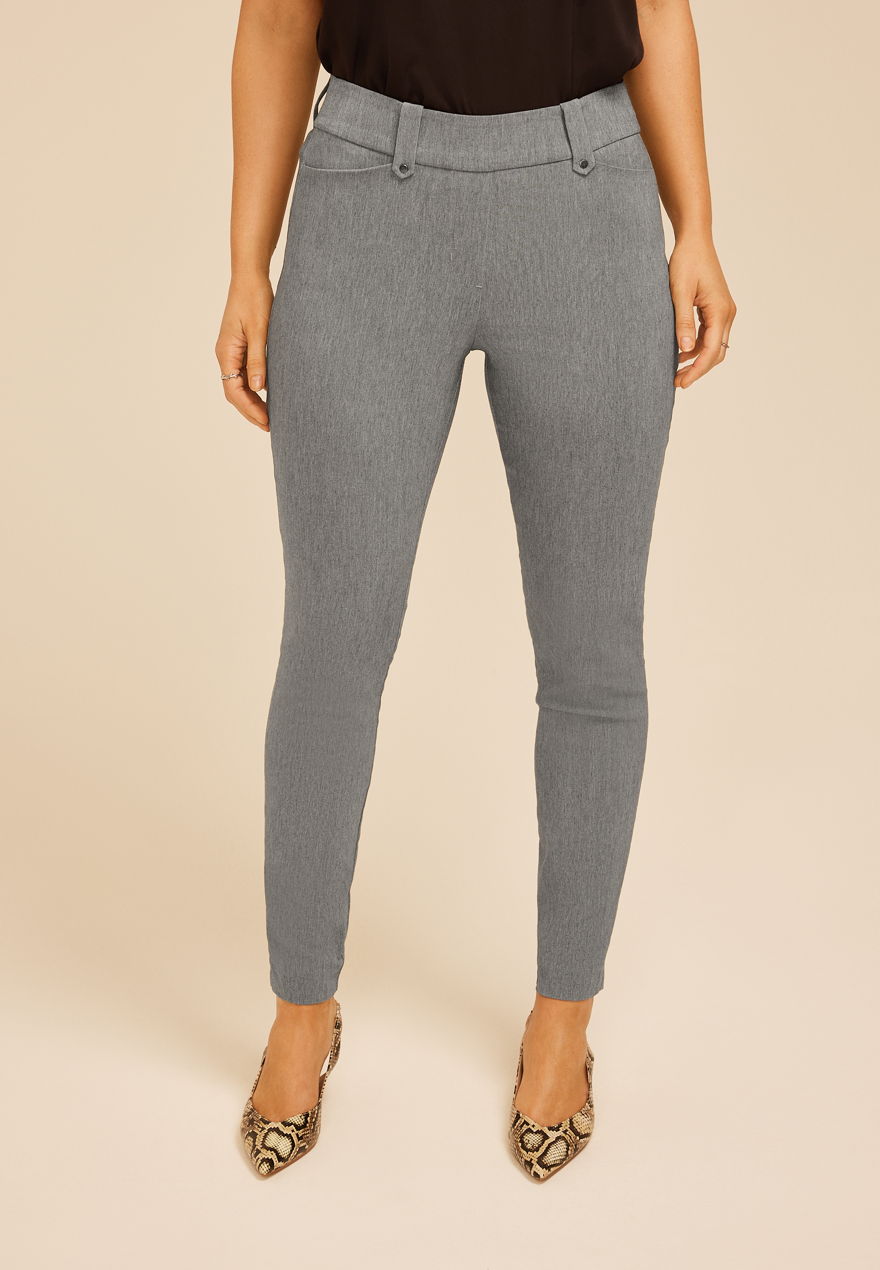 Heathered Bengaline Skinny Pant