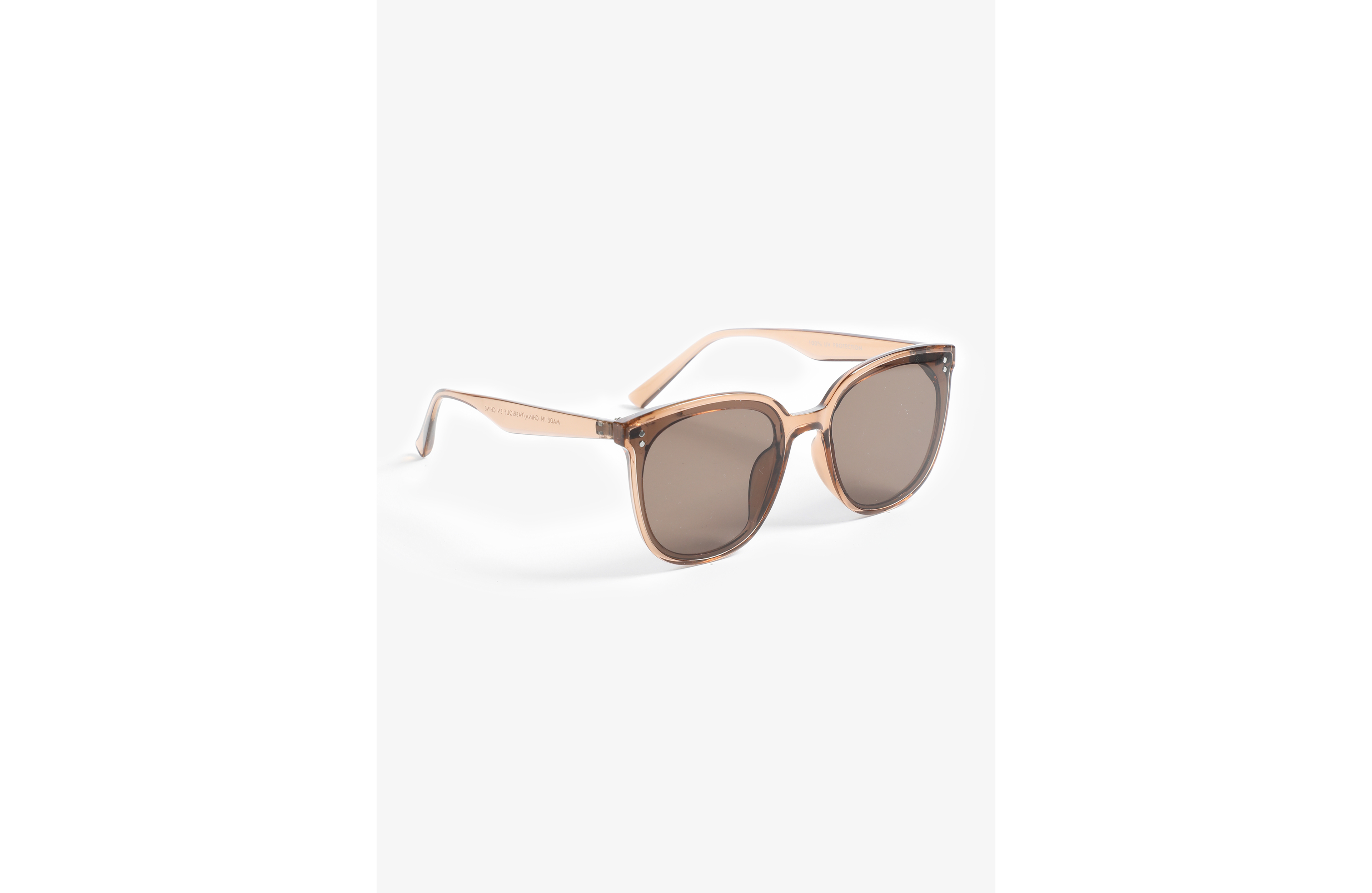 Crystal Taupe Plastic Sunglasses