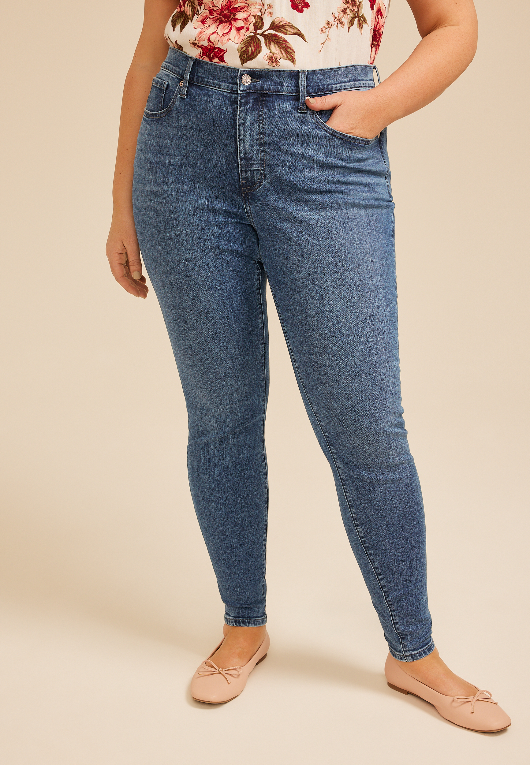 Plus Size m jeans by maurices™ Sculpt Mid Rise Skinny Jean