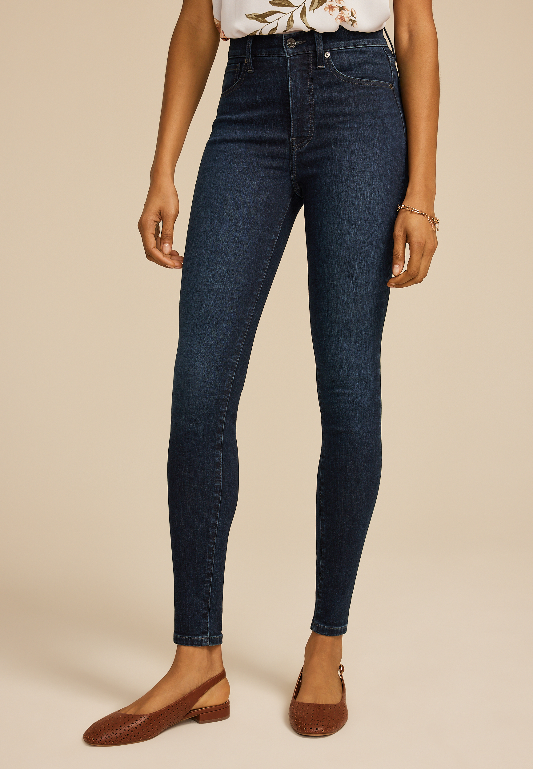 m jeans by maurices™ Dark Sculpt High Rise Skinny Jean