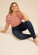 Plus Size m jeans by maurices&trade; Dark Sculpt High Rise Skinny Jean, C258, small