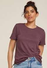 24/7 Dawson Solid Crew Neck Tee, PURPLE MOSS, small