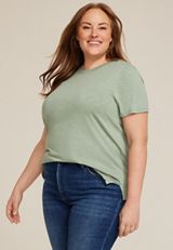 Plus Size 24/7 Dawson Solid Crew Neck Tee, C4610, small