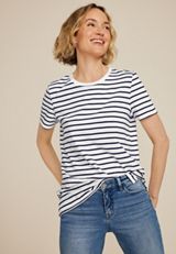 24/7 Dawson Striped Crew Neck Tee, BLUE JASMINE COMBO, small