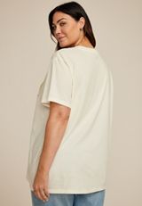 Plus Size Sunflower Love More Oversized Fit Graphic Tee, , small