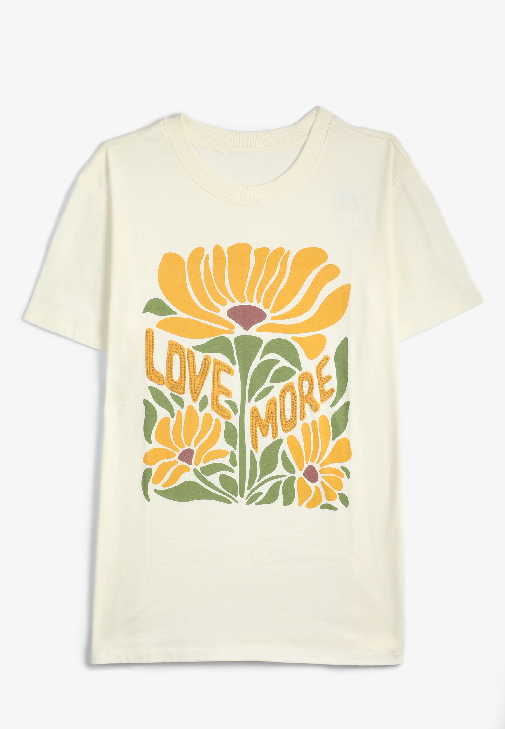 Plus Size Sunflower Love More Oversized Fit Graphic Tee, , large