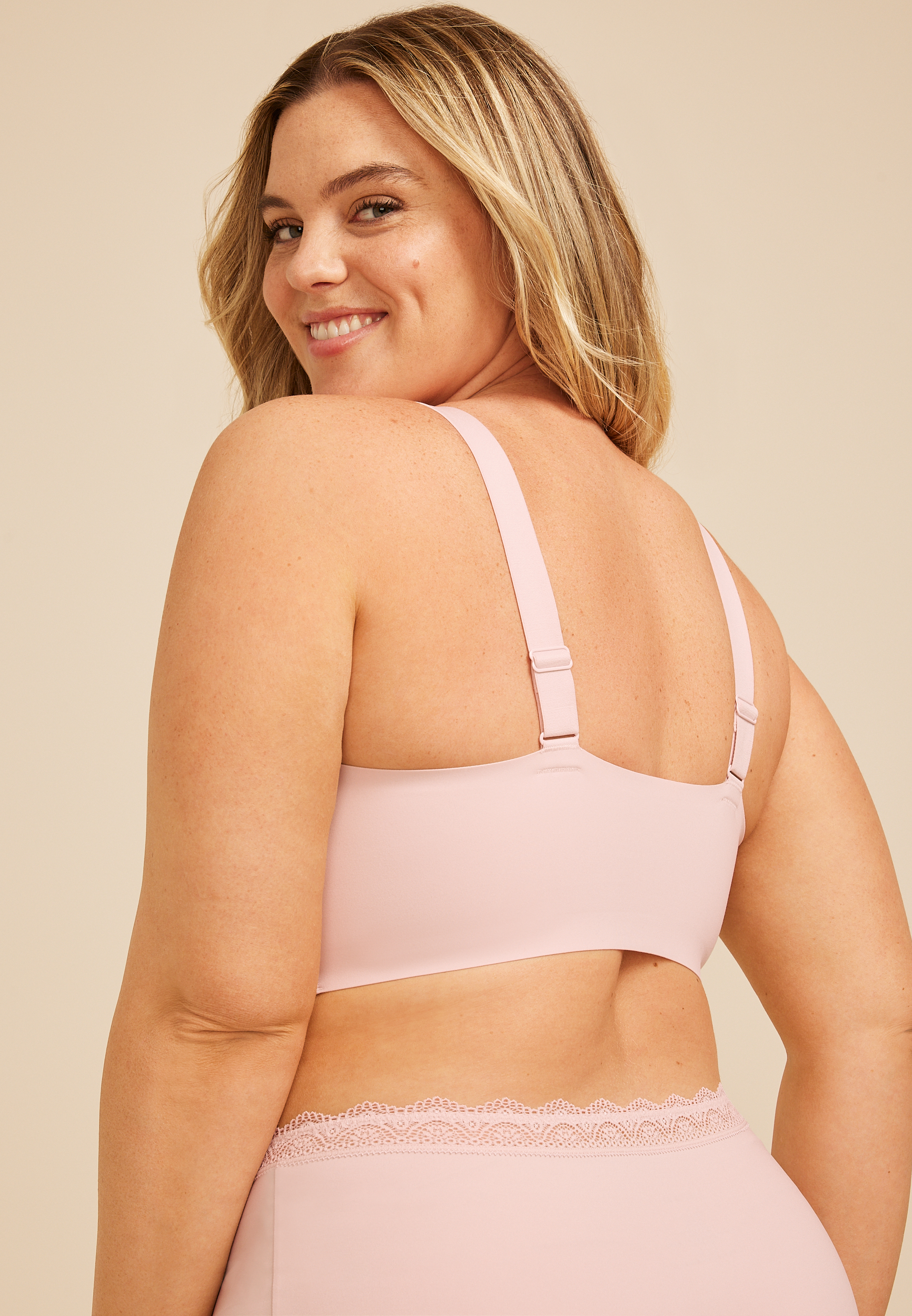 Invisibliss Lace Trim V Neck Bralette, C3743, large