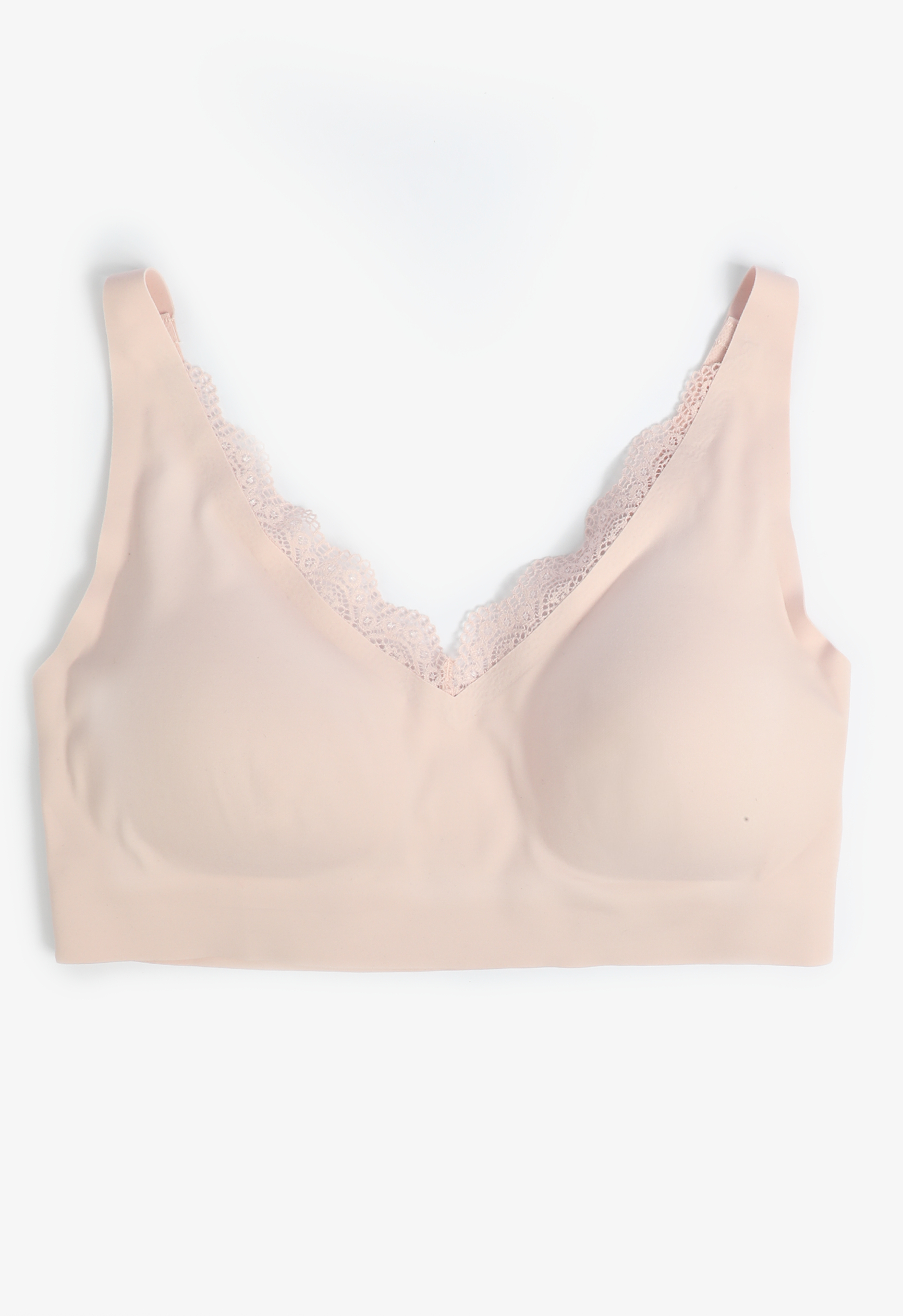 Invisibliss Lace Trim V Neck Bralette, C3743, large