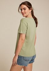 Patchwork Peace Sign Relaxed Fit Graphic Tee, C425, small
