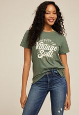 I Am Just A Vintage Soul Relaxed Fit Graphic Tee, C186, small