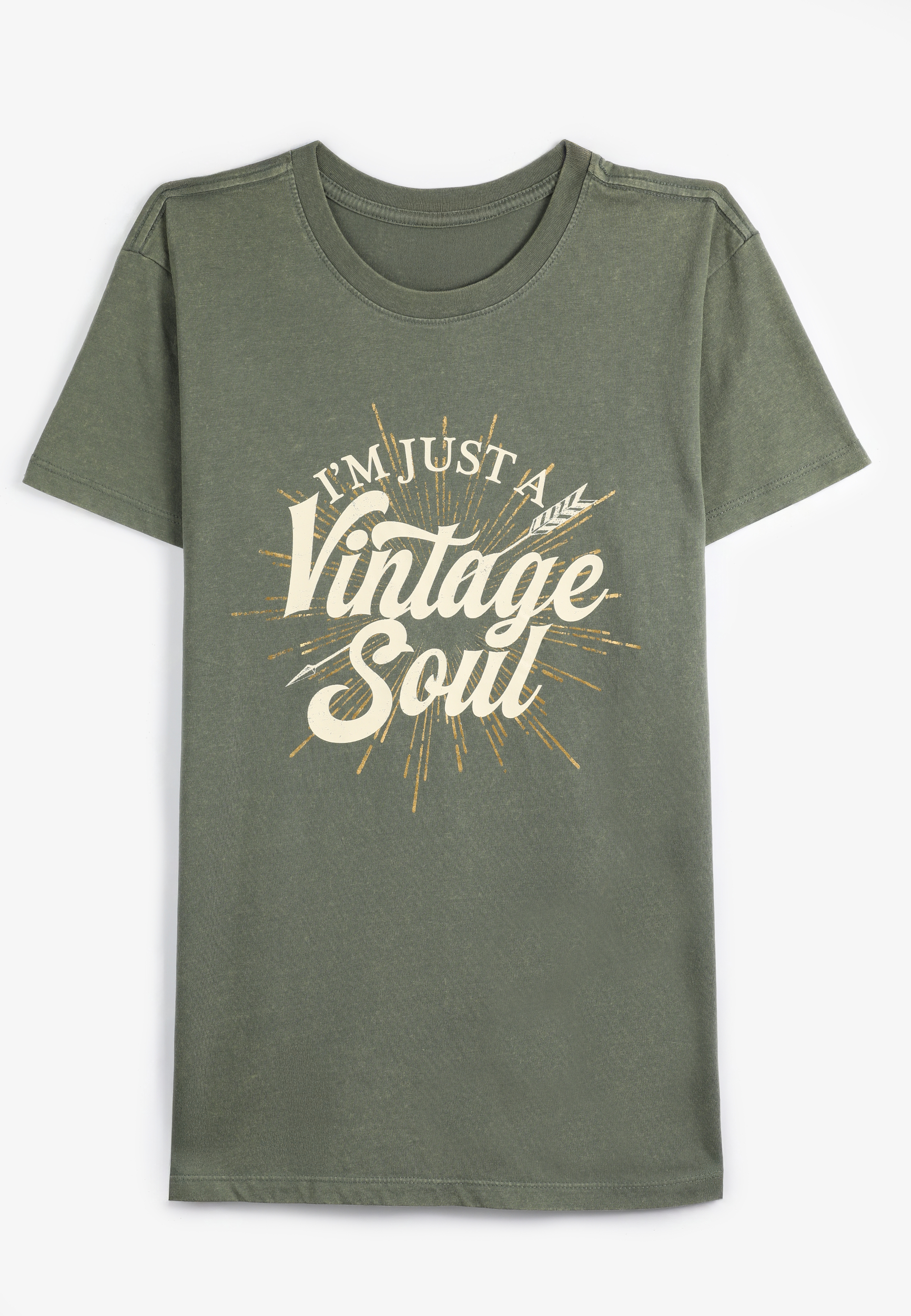 I Am Just A Vintage Soul Relaxed Fit Graphic Tee, C186, large