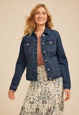 Dark Denim Jacket, C258, small